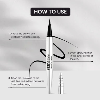 Verymiss Jet Black Sketch Pen Eyeliner 1 ml - Black