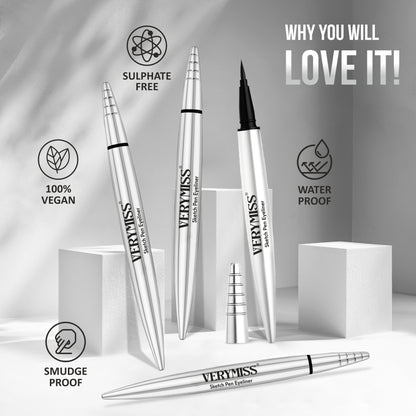 Verymiss Jet Black Sketch Pen Eyeliner 1 ml - Black